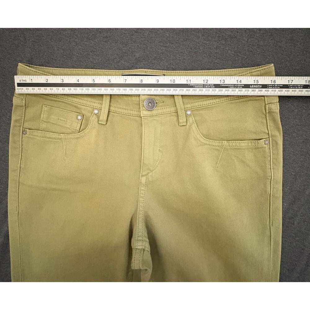 Tommy Bahama Cropped Pants Women 10 Olive Green Straight Leg Stretch Jeans - Picture 7 of 11